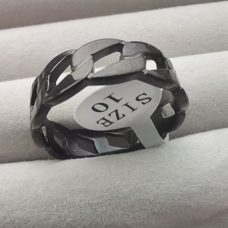 obrączka stal chirurgiczna czarna