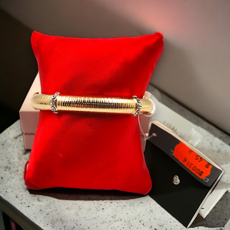 bransoletka pozłacana z kryształami