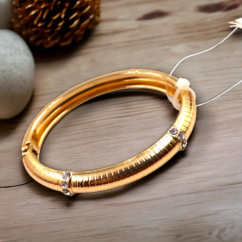 bransoletka pozłacana z kryształami