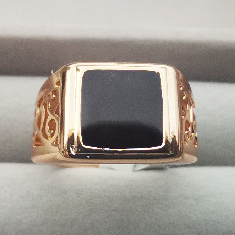 sygnet męski pozłacany